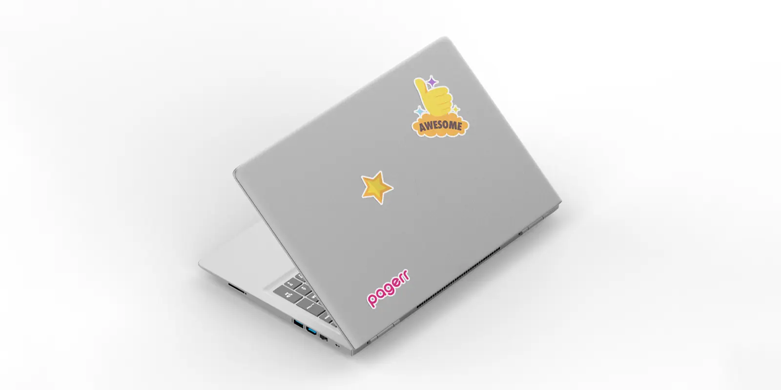 Laptop stickers in - Print with Pagerr
