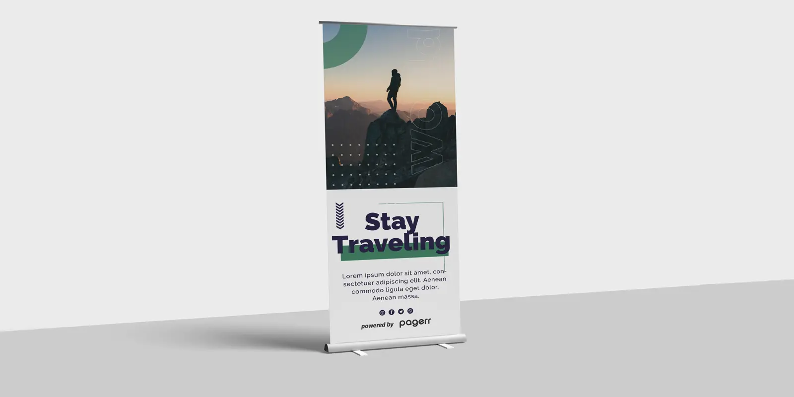Rectractable banners in  - Print with Pagerr